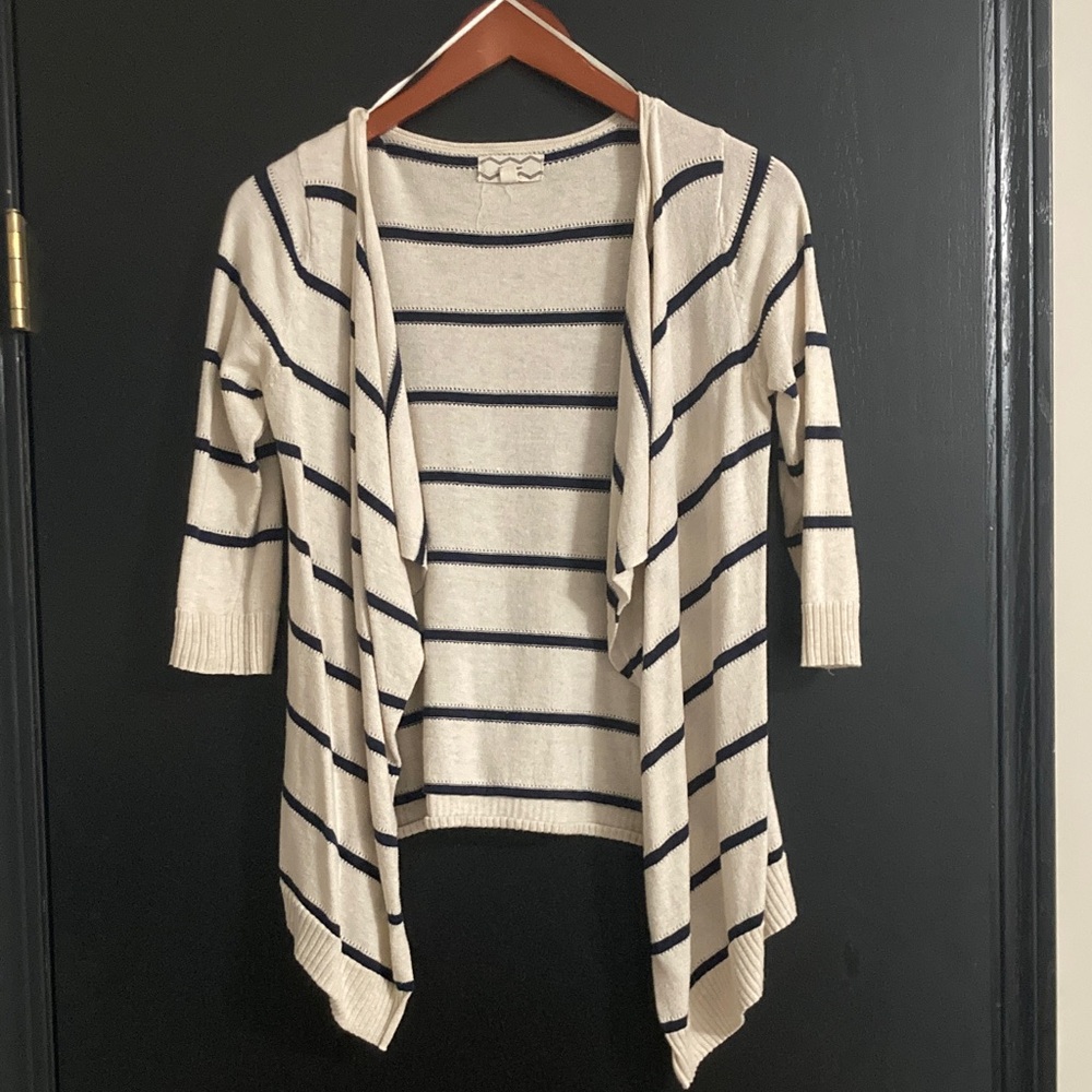 Pink Rose Striped Cardigan